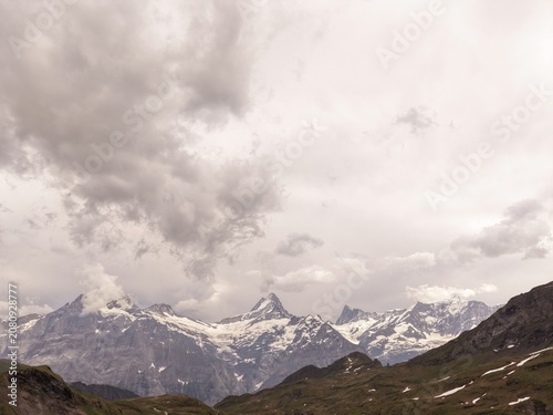 Photography mountain landscape in the alps, mountain landscape with lake and mountains