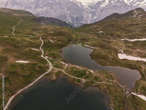 Canvas Print mountain landscape in the alps, mountain landscape with lake and mountains