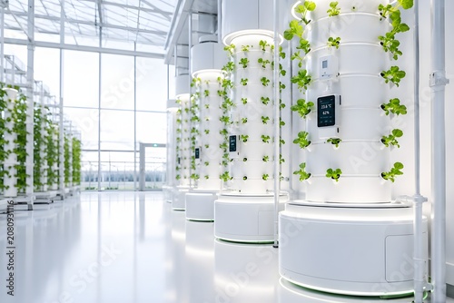 Vertical farming greenhouse for sustainable agriculture and smart food production