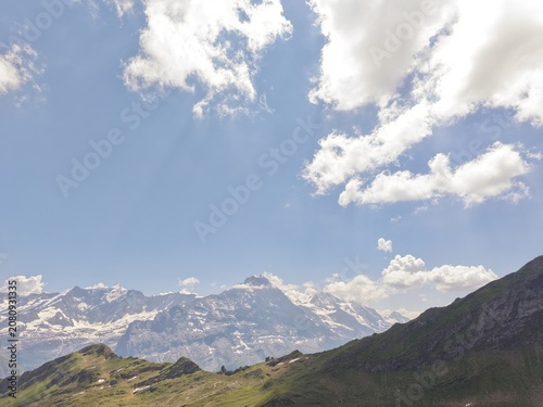 mountain landscape in the alps, mountain landscape with lake and mountains
