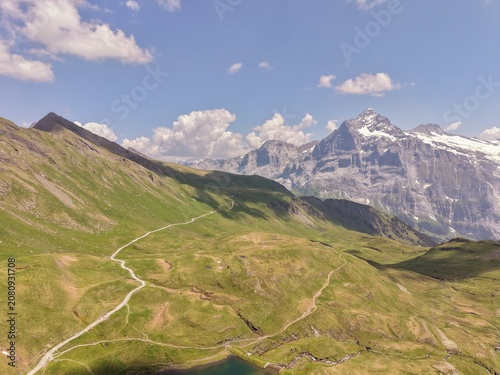 mountain landscape in the alps, mountain landscape with lake and mountains
