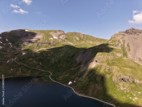 mountain landscape in the alps, mountain landscape with lake and mountains
