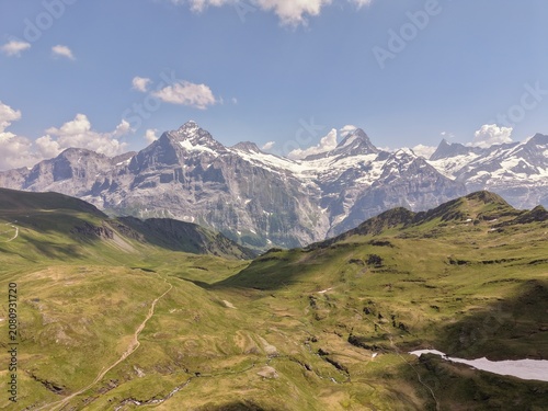 mountain landscape in the alps, mountain landscape with lake and mountains
