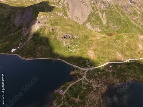 mountain landscape in the alps, mountain landscape with lake and mountains
