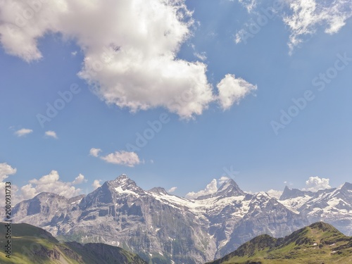 mountain landscape in the alps, mountain landscape with lake and mountains

