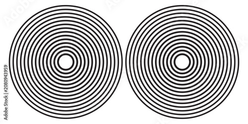 Foto Black concentric circle set