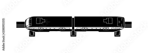 Black and white vector illustration of industrial conveyor belt, factory equipment, manufacturing machinery, industrial automation