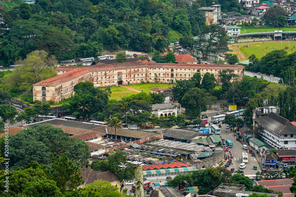 Fototapeta premium Scenic view of Kandy city in Sri Lanka, Asia