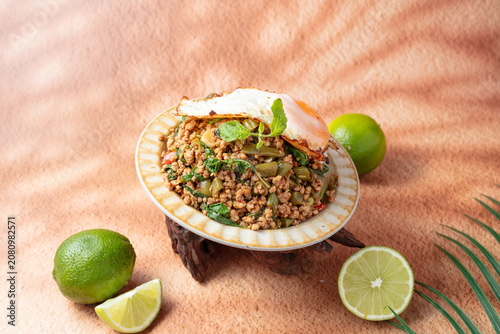 Thai Stir-Fried Minced Pork with Basil and Fried Egg