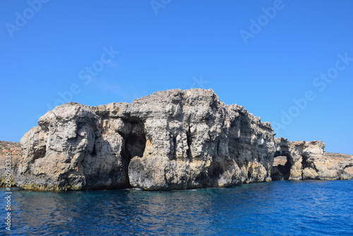 Rocky coastline of Comino Island
