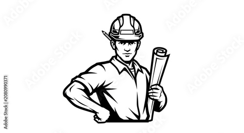 vector illustration of an artist