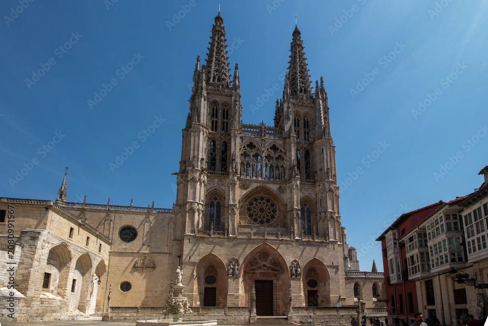 Fototapeta premium Burgos Cathedral gothic architecture view Spain