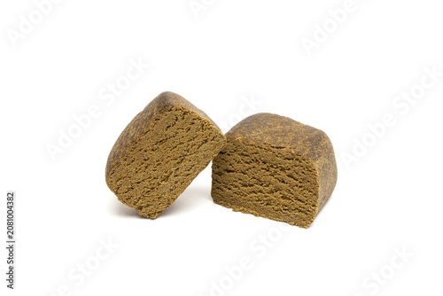 Hashish isolated on white background