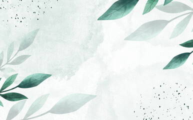 Grunge style background with leaves