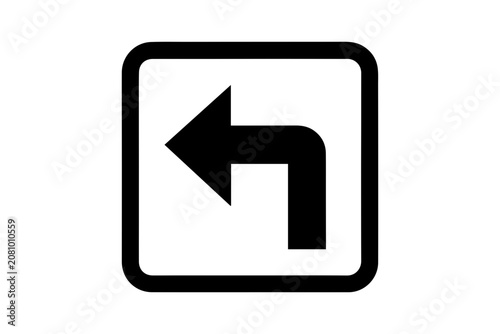 Black right turn arrow road sign icon Vector, illustration