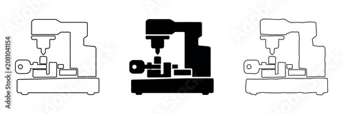 Photos Key cutting machine icon for locksmith services and security solutions