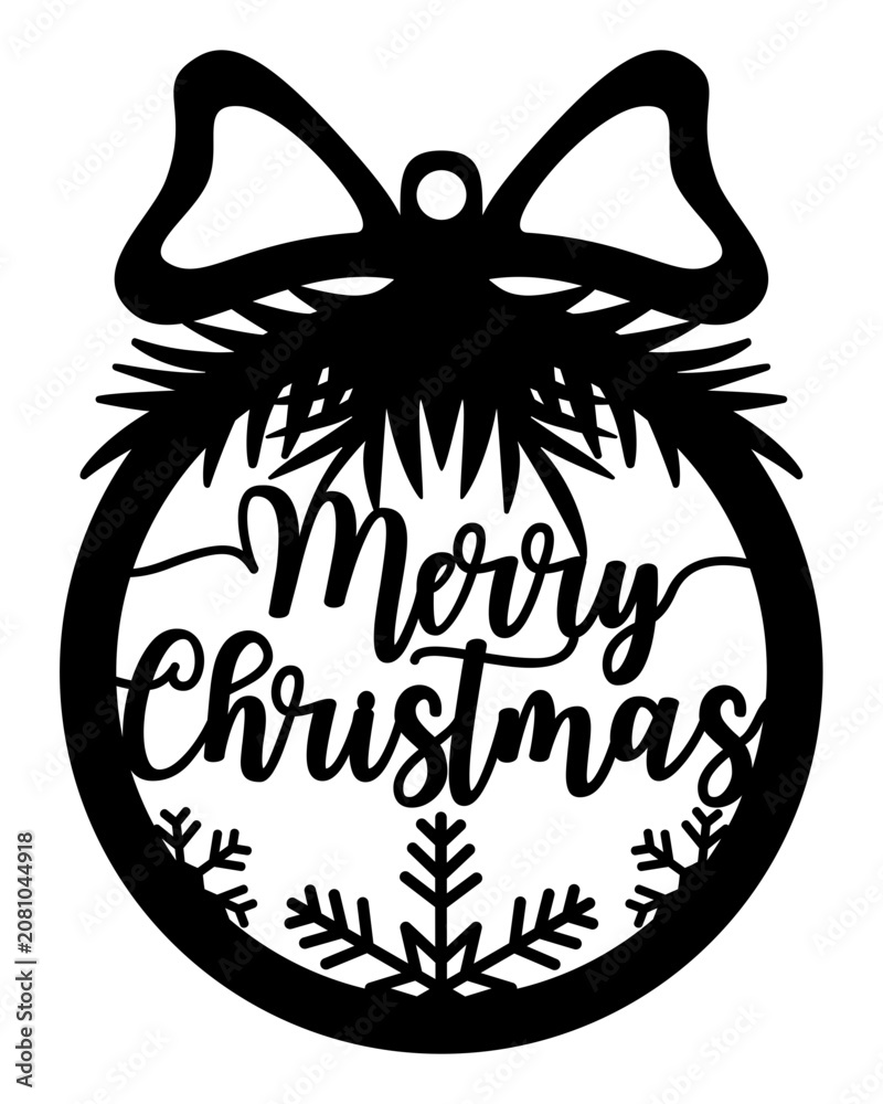 Fototapeta premium Christmas decor, a Christmas tree ornament with the inscription