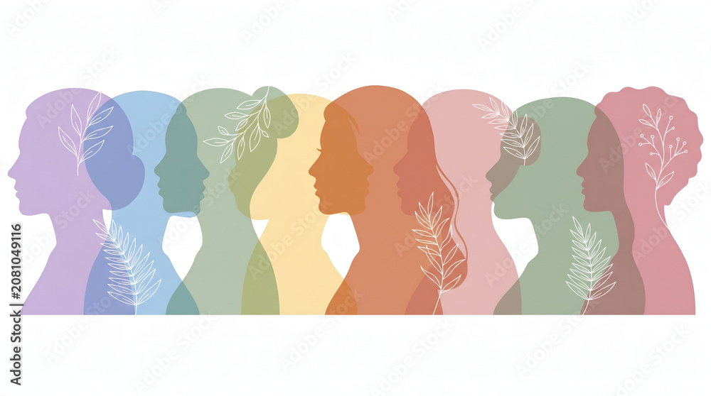 Fototapeta premium World Population Day Diverse People Unity Vector Illustration
