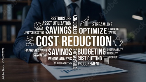 Cost Reduction Strategy Analysis With Businessman Reviewing Financial Planning Documents