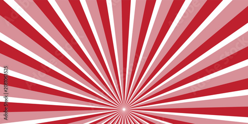 Obraz na plátně Abstract retro sunburst background with red, pink and white radiating rays
