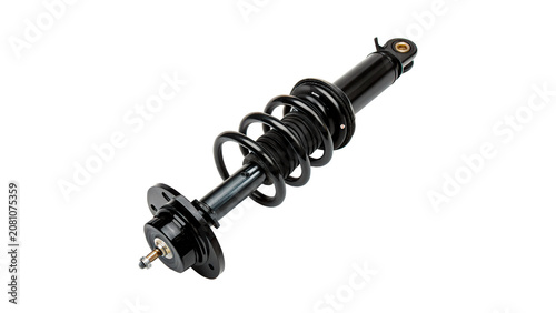 Canvastavla Car engine metal steering rack pinion gear isolated on a transparent background