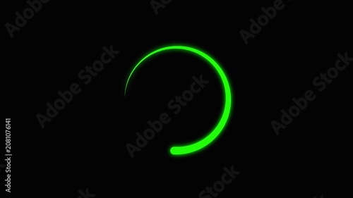 Rotating Arrow Loading Icon Animation Isolated on Transparent Background