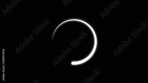 Rotating Arrow Loading Icon Animation Isolated on Transparent Background