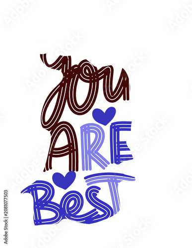 Lettering in bold font sticker design, encouragements, appreciate,