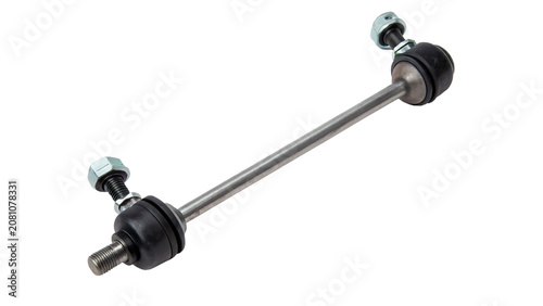 Photos Metallic automotive stabilizer link suspension part isolated on a transparent ba