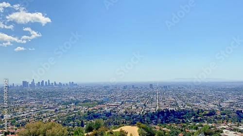 Bird's-eye view of Los Angeles from the hill - panorama
