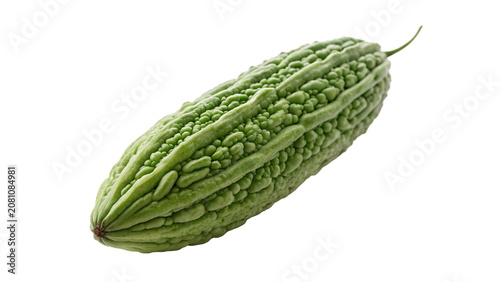 Photos Fresh organic green bitter melon gourd vegetable isolated on a transparent backg