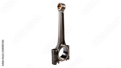 Foto Metallic vehicle engine connecting rod piston hardware isolated on a transparent