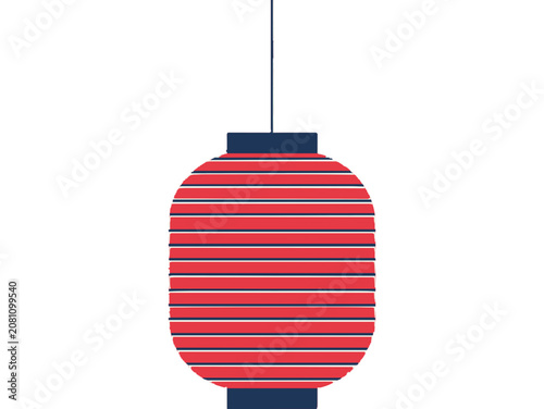 Red and white striped hanging lantern