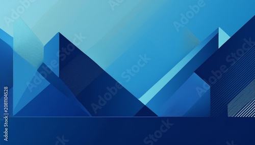 abstract blue geometric shapes banner