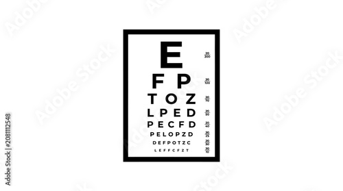Snellen Eye Chart for Vision and Optometry Testing