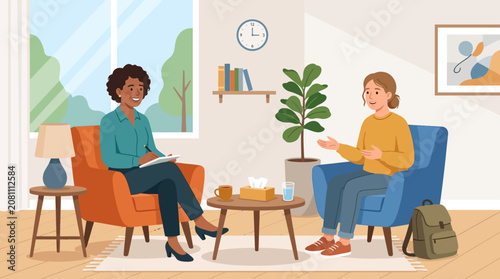 Psychotherapy Session with Therapist and Patient