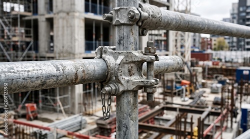 scaffolding, construction, steel, metal, joint, clamp, industrial, structure, buildin