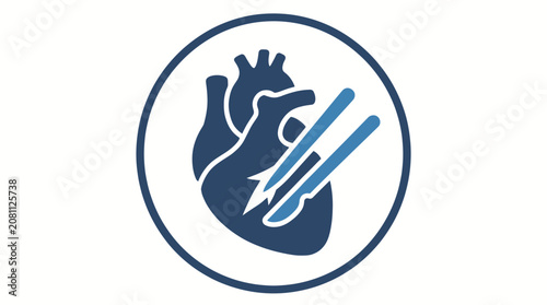 Canvastavla Open Heart Surgery Flat Icon