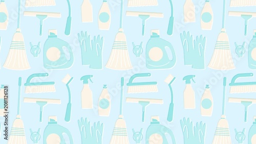 Cleaning Background Loop - blue