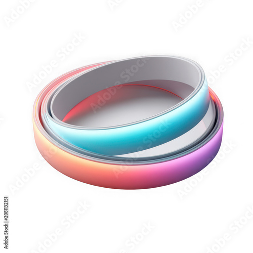 Colorful 3d ring with gradient design