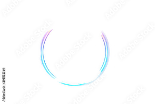 Colorful gradient arc design with light effect