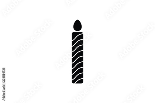 candle icon, burning candle isolated on white background abstract candle icon.