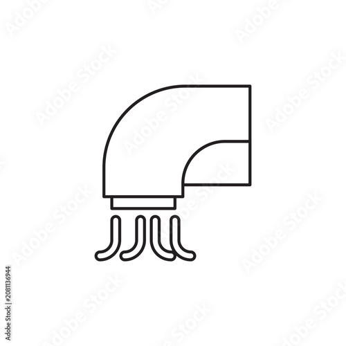 Cleaning mop outline icon