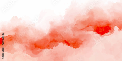 Fotografía Abstract red watercolor sky with clouds and smoke texture on vintage paper backg