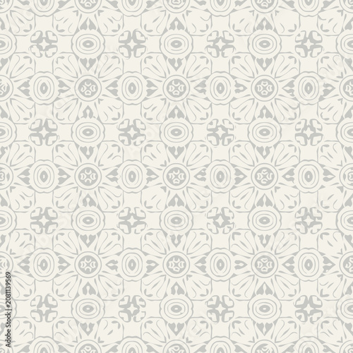 Seamless vintage geometric pattern background in light beige and grey. EPS Editable. Vector Illustrations.