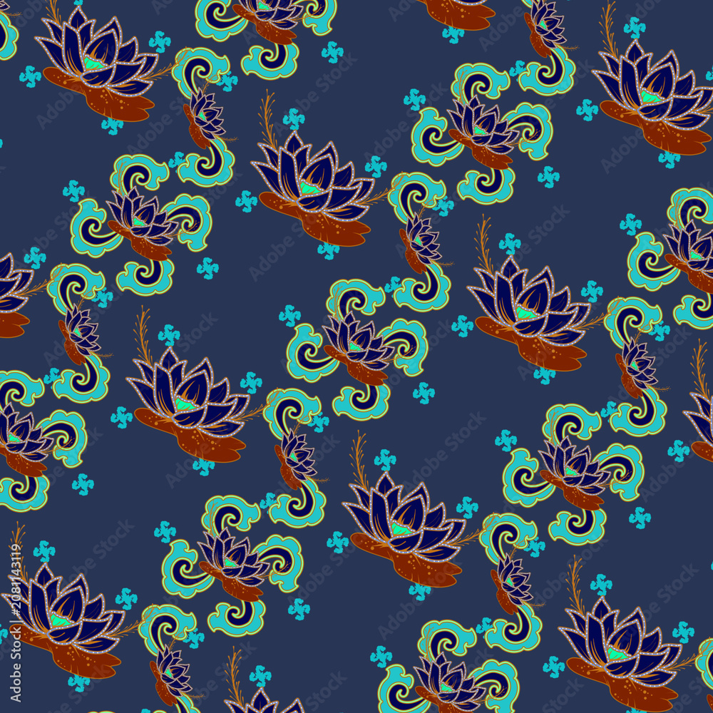 Fototapeta premium seamless floral pattern 