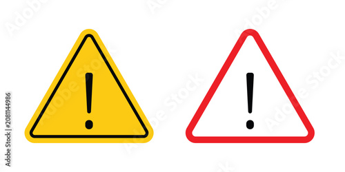 Warning sign with exclamation point