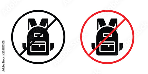 Foto No backpacks allowed sign