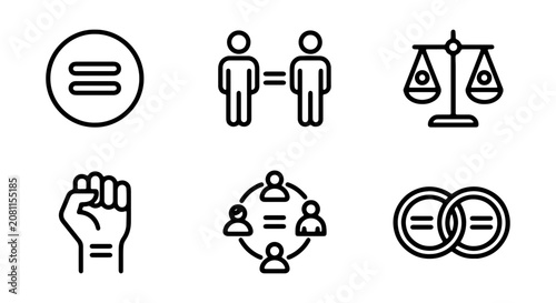 Konstfotografi Equality and Justice Icons: Symbolizing Human Rights, Fairness, and Social Equit
