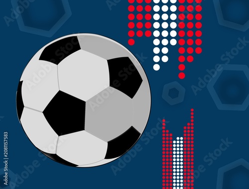Football background with canadian flag theme